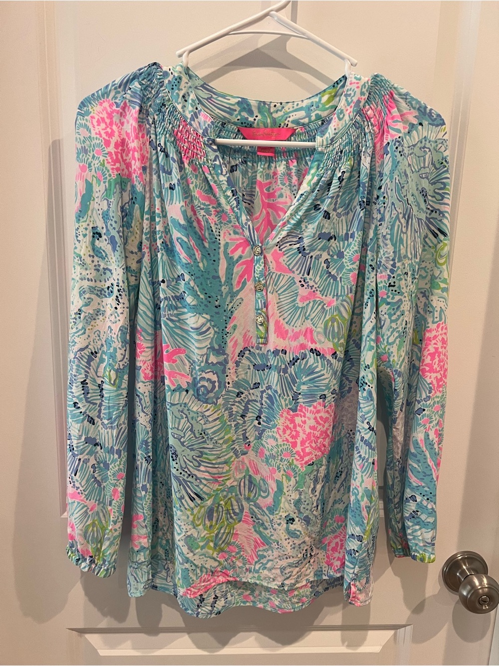 Lilly Pulitzer Elsa Blouse Size XS 100% Silk